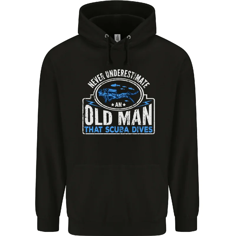 An Old Man That Scuba Dives Diver Diving Mens 80% Cotton Hoodie Hoodie with Zipper Placket Modern Functional An Old Man That Scuba Dives Diver Diving Mens 80% Cotton Hoodie Hoodie with Zipper Placket Modern Functional