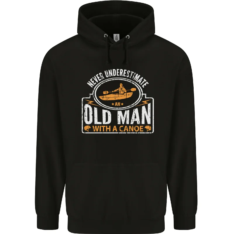 An Old Man With a Canoe Canoeing Funny Mens 80% Cotton Hoodie Hoodie with Velcro Closure Adjustable Secure An Old Man With a Canoe Canoeing Funny Mens 80% Cotton Hoodie Hoodie with Velcro Closure Adjustable Secure