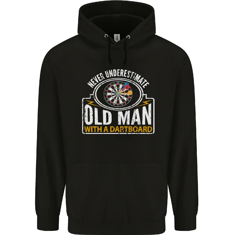 An Old Man With a Dart Board Funny Player Mens 80% Cotton Hoodie Hoodie with Applique Textured Unique An Old Man With a Dart Board Funny Player Mens 80% Cotton Hoodie Hoodie with Applique Textured Unique