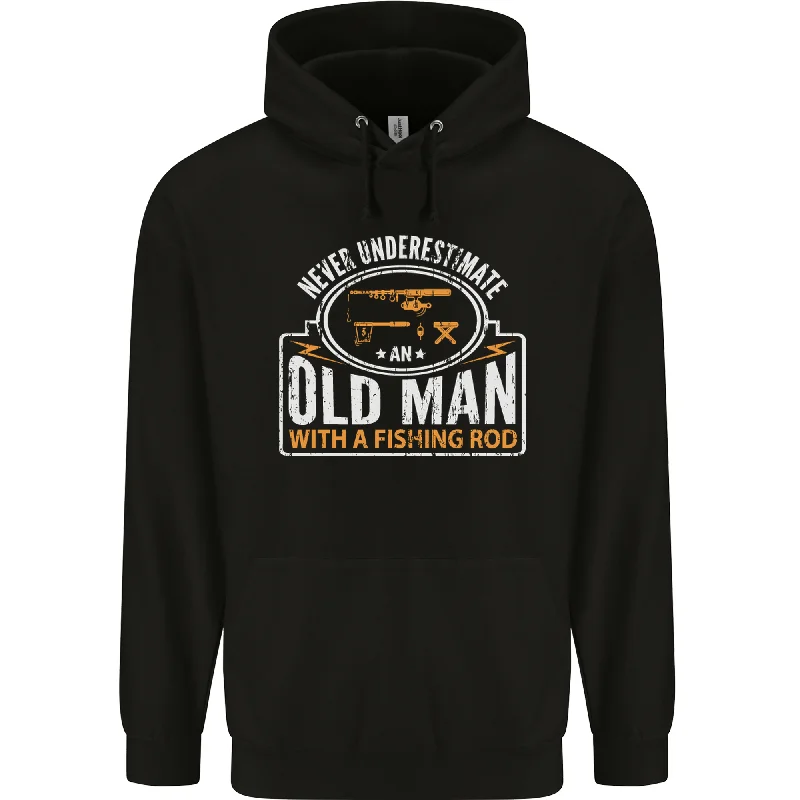 An Old Man With a Fishing Rod Fisherman Mens 80% Cotton Hoodie Hoodie with Elastic Waist Stretchable Comfortable An Old Man With a Fishing Rod Fisherman Mens 80% Cotton Hoodie Hoodie with Elastic Waist Stretchable Comfortable
