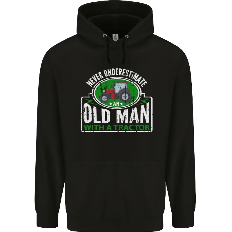 An Old Man With a Tractor Farmer Funny Mens 80% Cotton Hoodie Hoodie with Ribbed Neckline Snug Warm An Old Man With a Tractor Farmer Funny Mens 80% Cotton Hoodie Hoodie with Ribbed Neckline Snug Warm