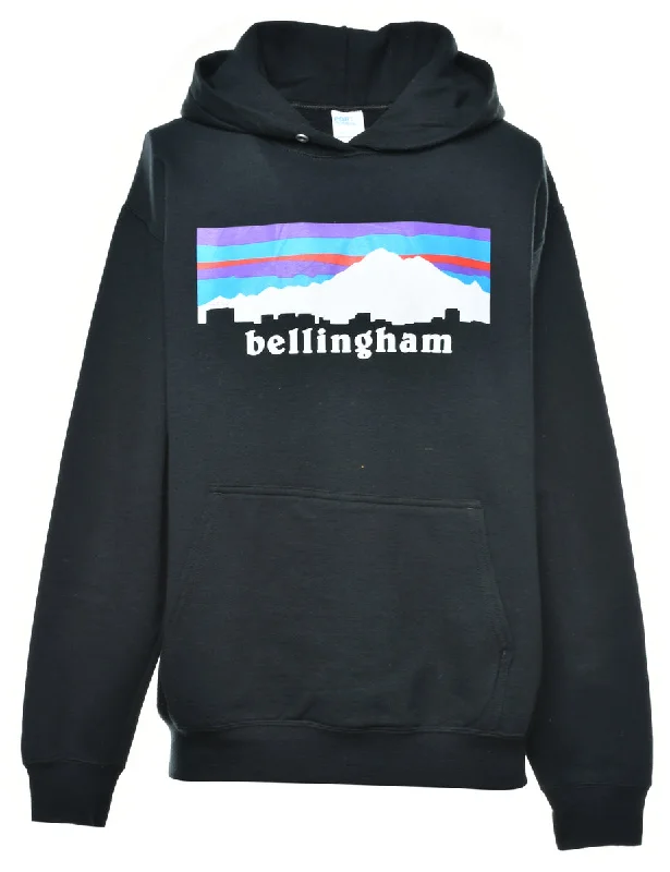 Bellingham Printed Hoodie - M Hoodie with Cropped Fit Short Trendy