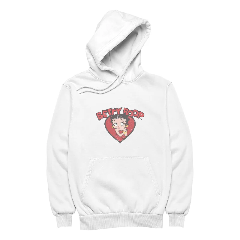 Betty Boop Love Red Dress Women's Hooded Sweatshirt