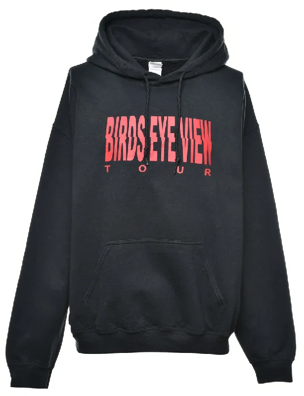 Birds Eye View Hoodie - M Hoodie with Elastic Cuffs Stretchable Comfortable