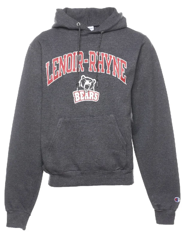 Champion Lenoir Rhyne Printed Hoodie - XS Hoodie with Ribbed Hem Stretchable Secure
