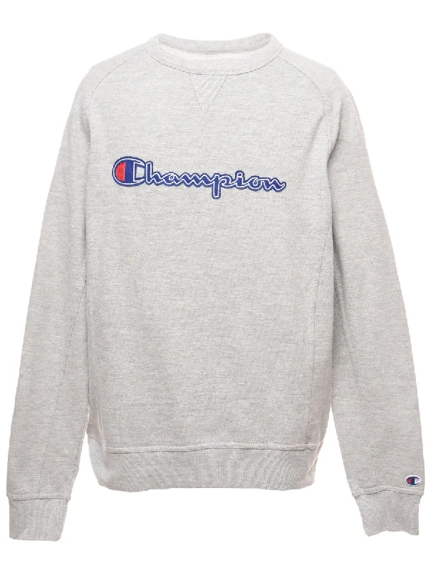 Champion Printed Sweatshirt - M Hoodie with Turtle Neck Cozy Winter