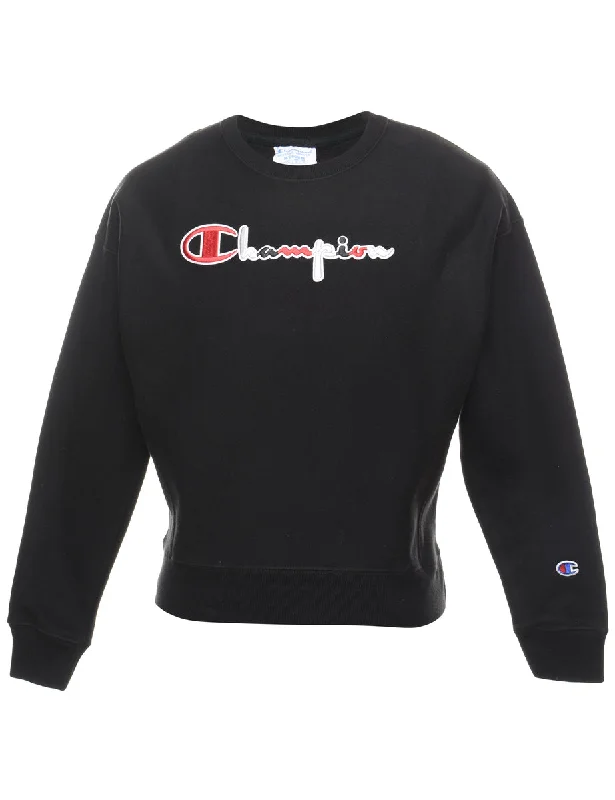 Champion Reverse Weave Printed Sweatshirt - M Hoodie with Hem Embroidery Detailed Premium Champion Reverse Weave Printed Sweatshirt - M Hoodie with Hem Embroidery Detailed Premium