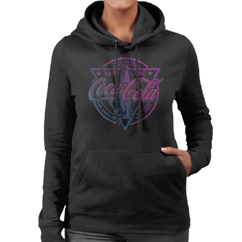 Coca Cola Atlanta Since 1886 LA And New York Women's Hooded Sweatshirt