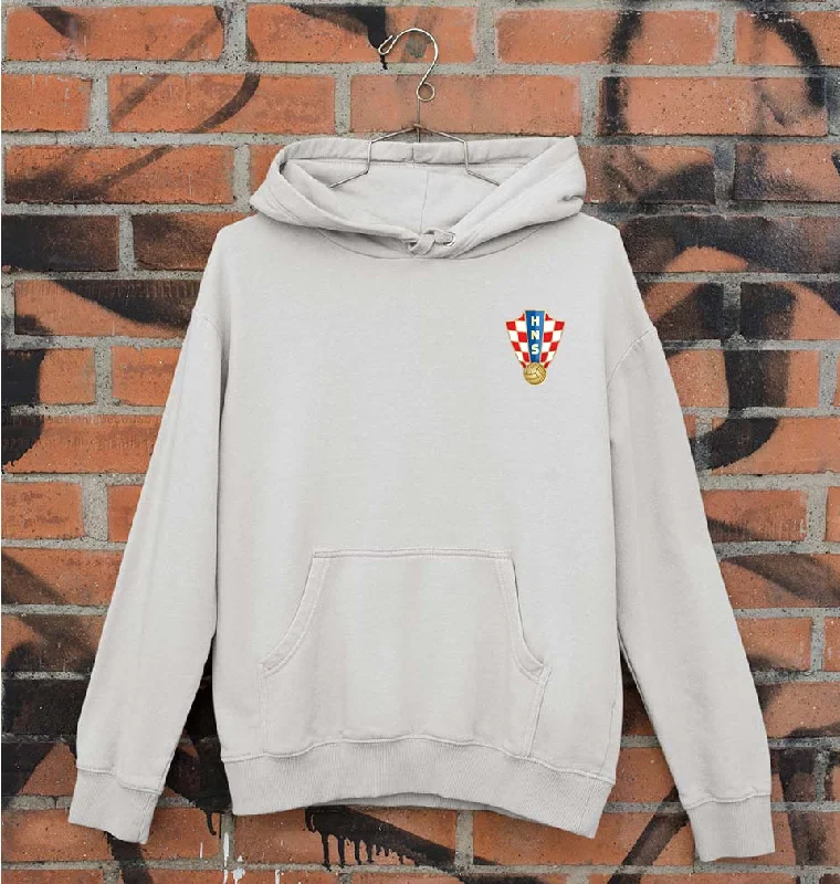 Croatia Football Unisex Hoodie for Men/Women Hoodie with Hem Frayed Vintage Worn