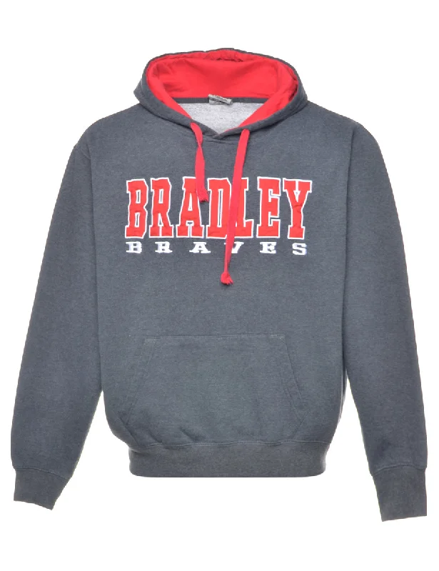 Dark Grey Bradley Printed Hoodie - L Hoodie Crop Top Short Trendy