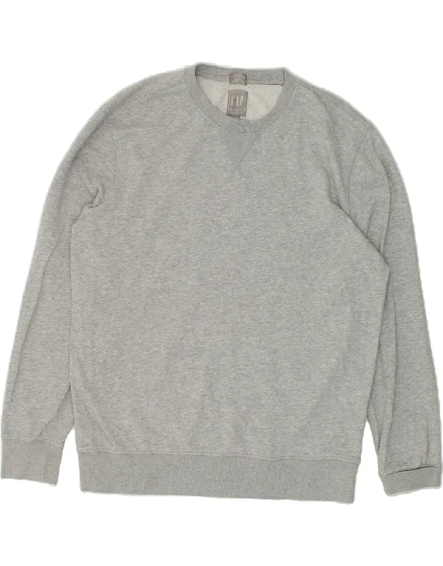 GAP Mens Sweatshirt Jumper Large Grey Cotton