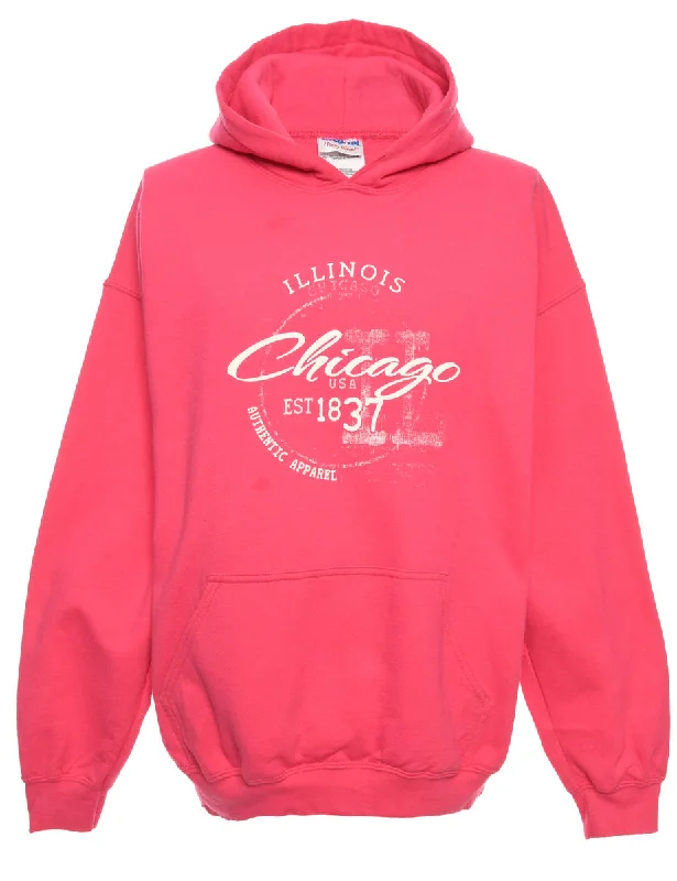 Gildan Printed Hoodie - L Hoodie with Hem Elastic Stretchable Comfortable