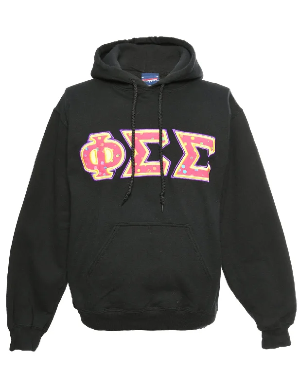 Gildan Printed Hoodie - M Hoodie with Back Slit Movement Comfort