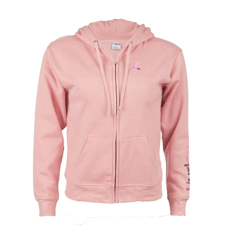 Hurley Women's Full Zip Hoodie Hoodie with Cuffed Sleeves Snug Secure