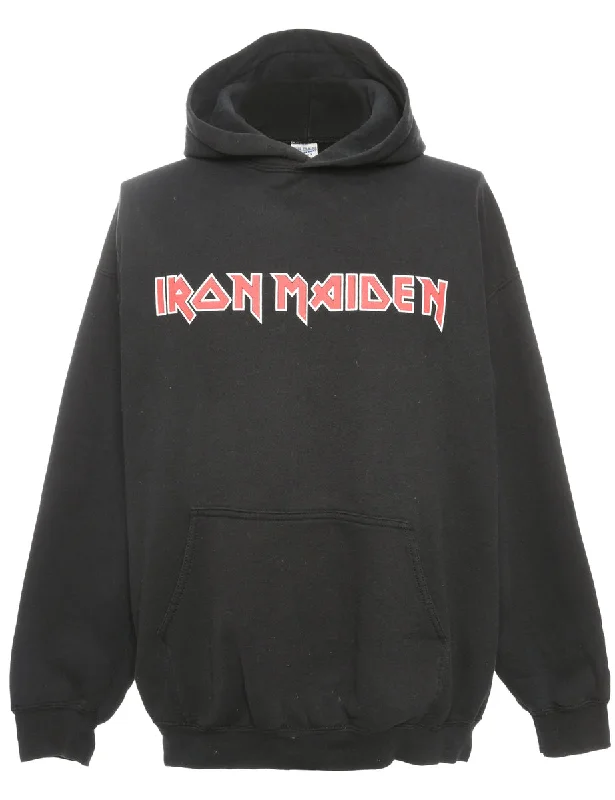 Iron Maiden Gildan Printed Hoodie - M Hoodie with Zipper Versatile Modern