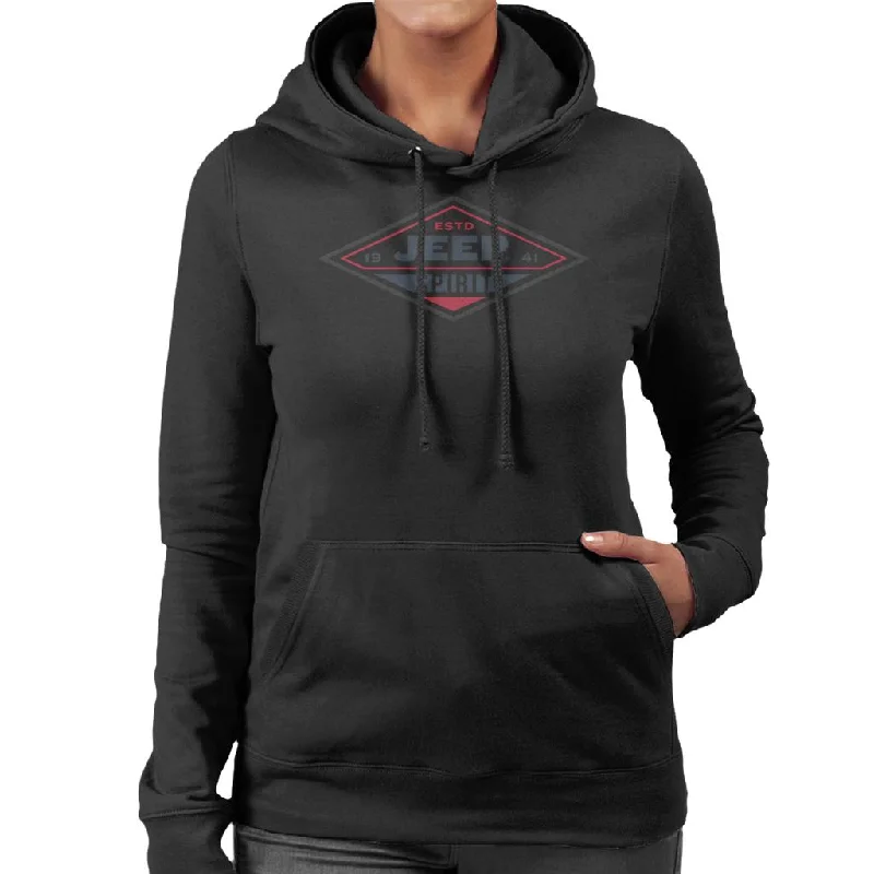 Jeep Estd 1941 Spirit Logo Women's Hooded Sweatshirt