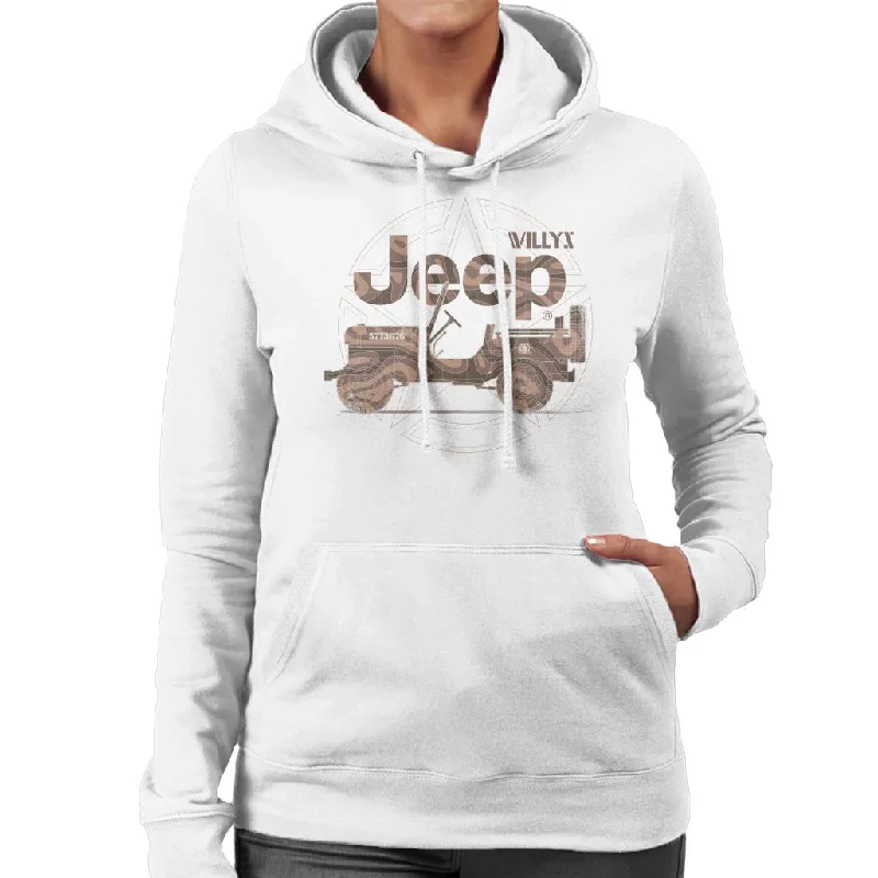 Jeep Willys MA Star Women's Hooded Sweatshirt