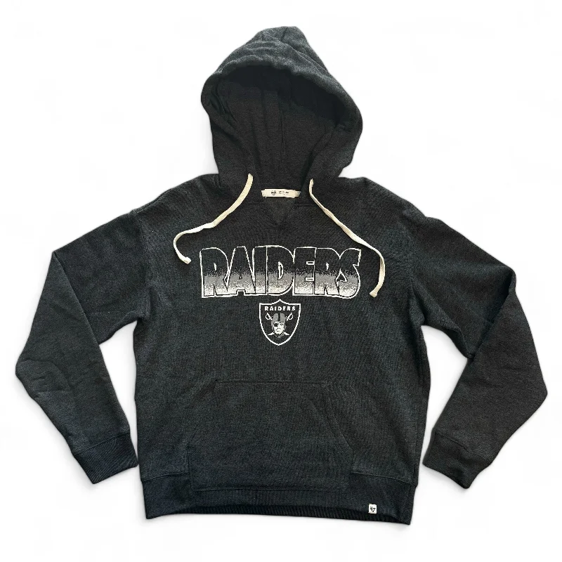 Las Vegas Raiders Women's '47 Graffiti Logo Hoodie - Dark Gray