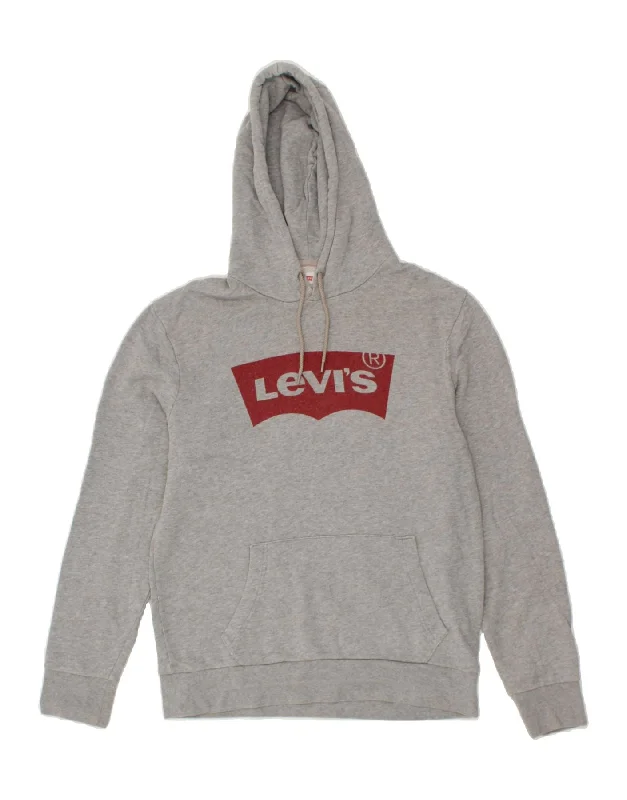 LEVI'S Mens Graphic Hoodie Jumper Medium Green Cotton Hoodie with Elastic Waist Stretchable Comfortable LEVI'S Mens Graphic Hoodie Jumper Medium Green Cotton Hoodie with Elastic Waist Stretchable Comfortable