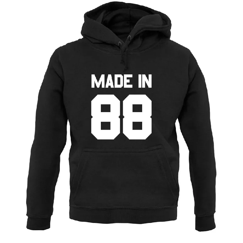 Made In '88 Unisex Hoodie Hoodie with Button Classic Timeless