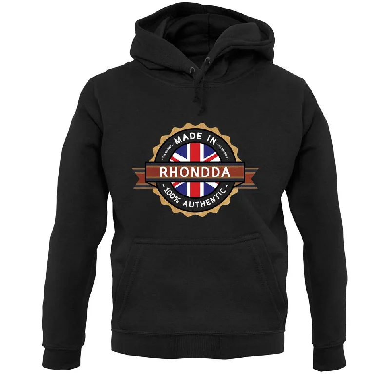 Made In Rhondda 100% Authentic Unisex Hoodie Hoodie with High-Low Hem Asymmetrical Trendy Made In Rhondda 100% Authentic Unisex Hoodie Hoodie with High-Low Hem Asymmetrical Trendy
