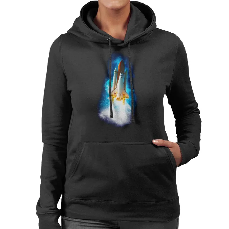 NASA Atlantis Launch Stellar Effect Women's Hooded Sweatshirt