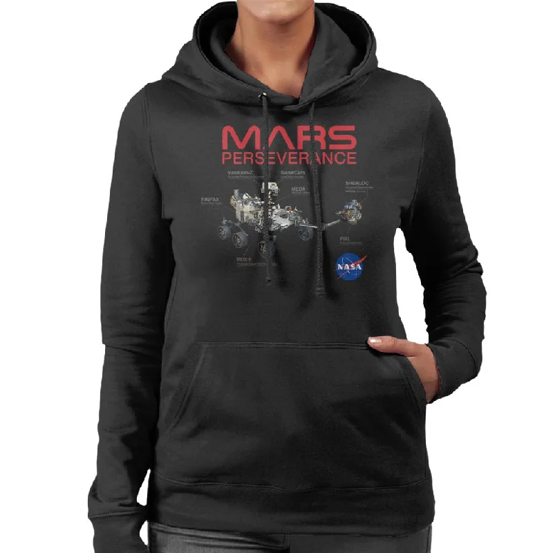 NASA Mars Perseverance Labelled Women's Hooded Sweatshirt