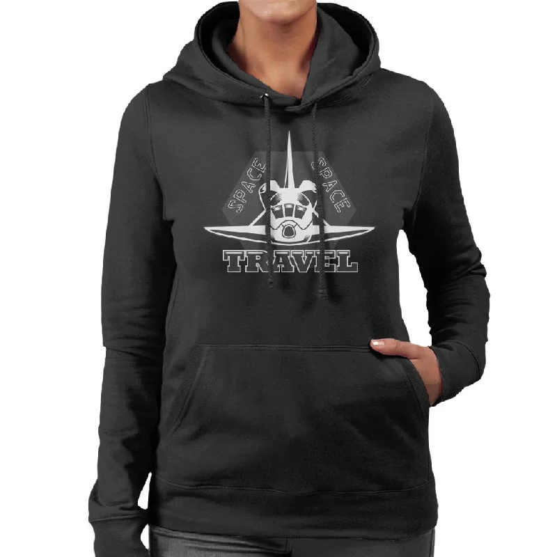 NASA Space Travel Rocket Front View Women's Hooded Sweatshirt