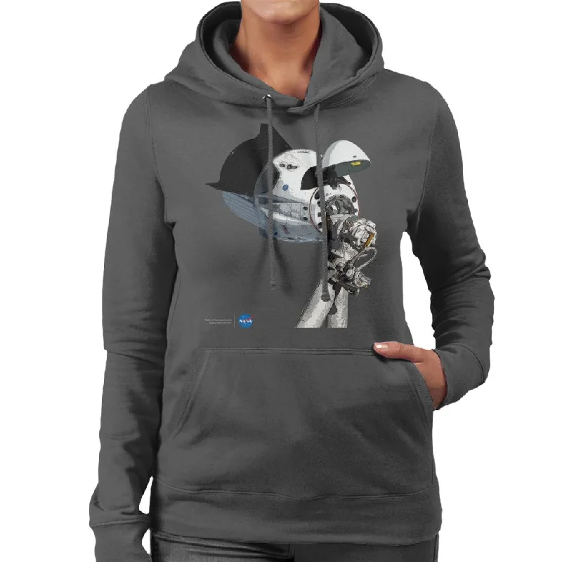 NASA SpaceX Dragon Capsule At The ISS Women's Hooded Sweatshirt