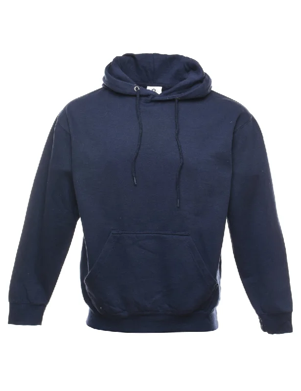 Navy Hooded Sweatshirt - M Hoodie with Elastic Cuffs Stretchable Comfortable
