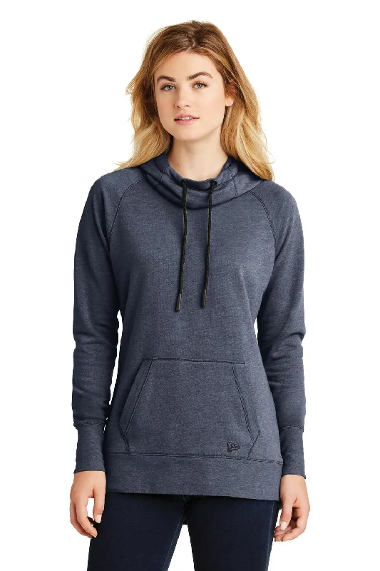 New Era Womens Fleece Hooded Sweatshirt Hoodie - Heather Navy Blue Hoodie with Typography Text Message New Era Womens Fleece Hooded Sweatshirt Hoodie - Heather Navy Blue Hoodie with Typography Text Message