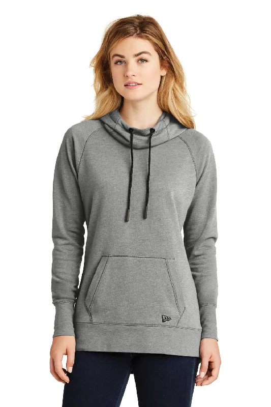 New Era Womens Fleece Hooded Sweatshirt Hoodie - Heather Shadow Grey Hoodie with Fur Luxurious Winter New Era Womens Fleece Hooded Sweatshirt Hoodie - Heather Shadow Grey Hoodie with Fur Luxurious Winter