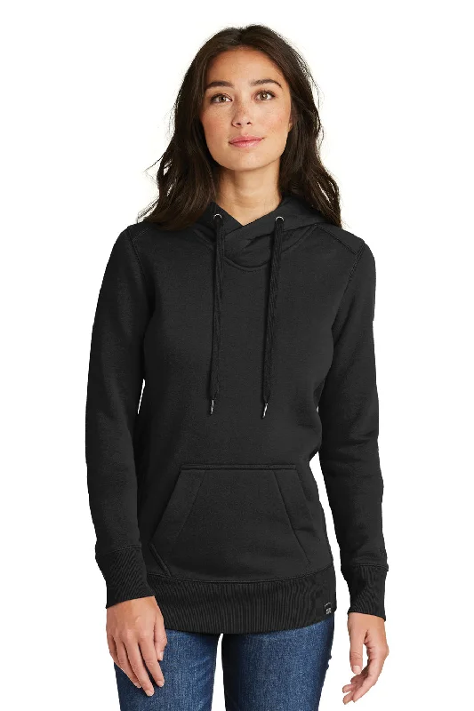 New Era Womens Sueded French Terry Hooded Sweatshirt Hoodie - Black Hoodie with Exposed Zipper Edgy Industrial New Era Womens Sueded French Terry Hooded Sweatshirt Hoodie - Black Hoodie with Exposed Zipper Edgy Industrial
