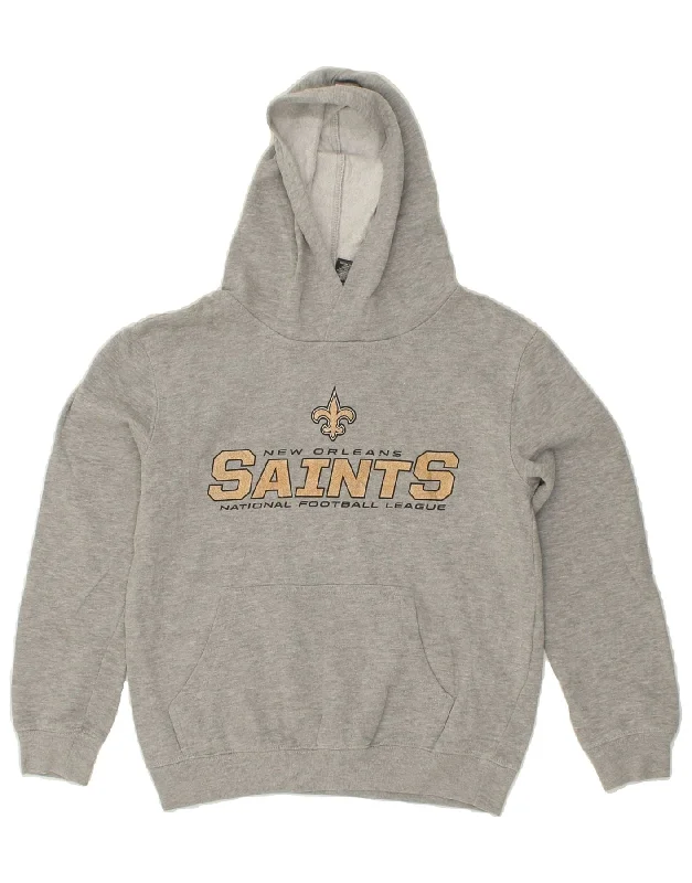 NFL Boys New Orleans Saints Graphic Hoodie Jumper 10-11 Years Medium  Grey