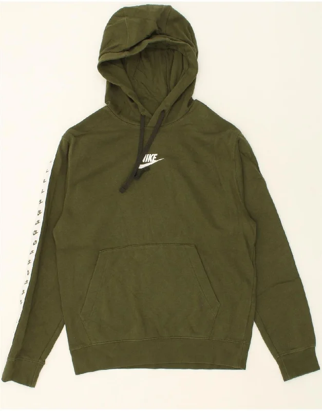 NIKE Mens Graphic Hoodie Jumper Small Khaki Cotton Hoodie with Back Slit Movement Comfort NIKE Mens Graphic Hoodie Jumper Small Khaki Cotton Hoodie with Back Slit Movement Comfort