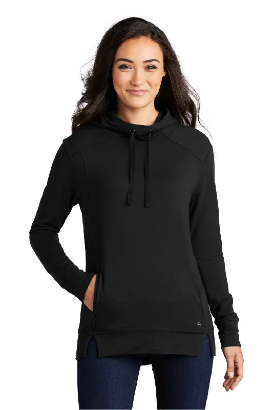 Ogio Womens Luuma Fleece Hooded Sweatshirt Hoodie - Blacktop Hoodie with Pastel Soft Subtle Ogio Womens Luuma Fleece Hooded Sweatshirt Hoodie - Blacktop Hoodie with Pastel Soft Subtle