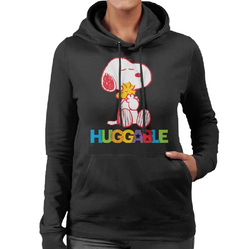 Peanuts Rainbow Huggable Snoopy & Woodstock Women's Hooded Sweatshirt