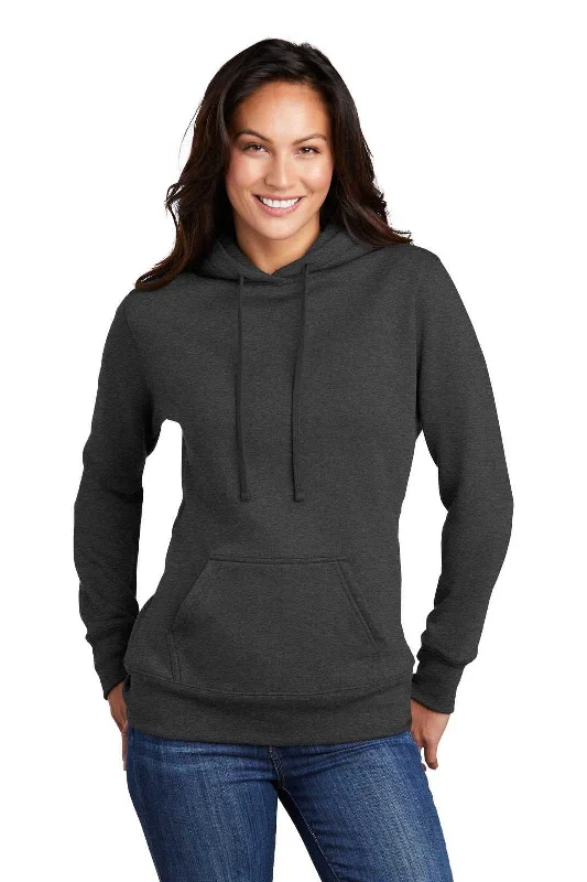 Port & Company LPC78H Ladies Core Fleece Pullover Hooded Sweatshirt - Dark Heather Gray