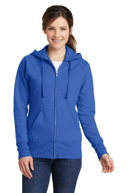 Port & Company LPC78ZH Ladies Core Fleece Full-Zip Hooded Sweatshirt - Royal