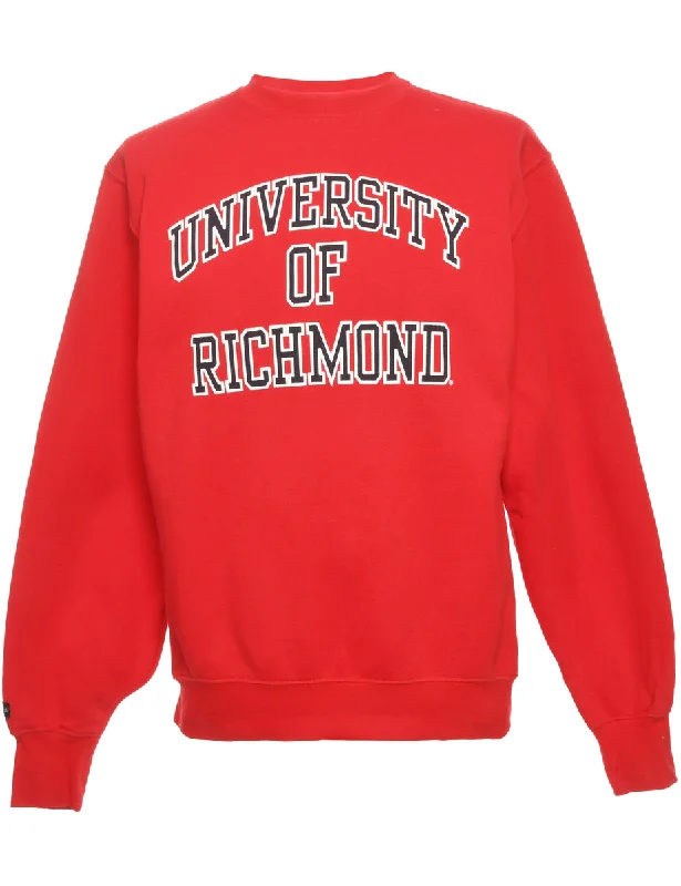 Red Jansport Printed Sweatshirt - L Hoodie with Lace Feminine Delicate