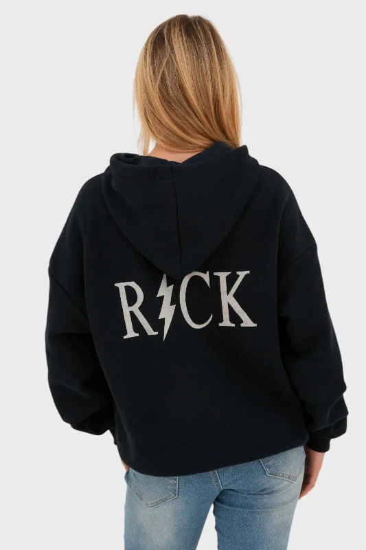 "Rock" hoodie navy Hoodie with Reflective Safety Nightwear