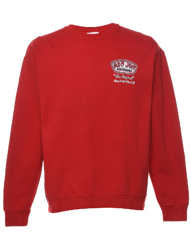 Ron Jon Surf Boards Printed Sweatshirt - M Hoodie with Crew Neck Simple Timeless