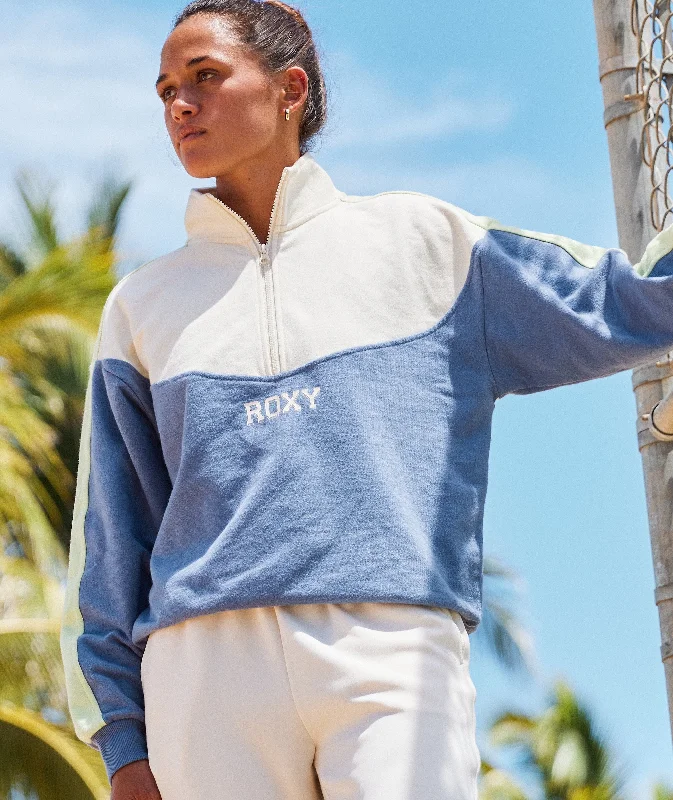 Roxy Essential Energy Half Zip Sweatshirt Hoodie with Full-Zip Functional Layering
