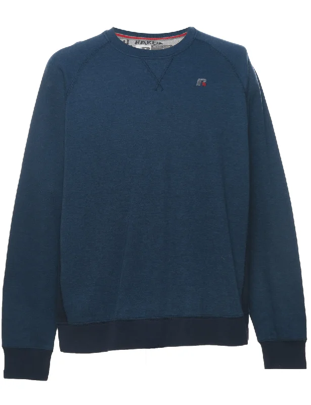 Russell Athletic Plain Sweatshirt - L Hoodie with Print Artistic Unique
