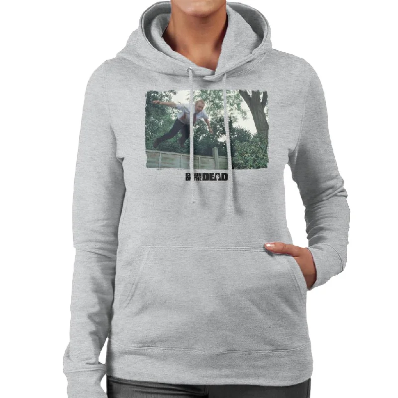 Shaun of the Dead Jumping Over Fence Women's Hooded Sweatshirt