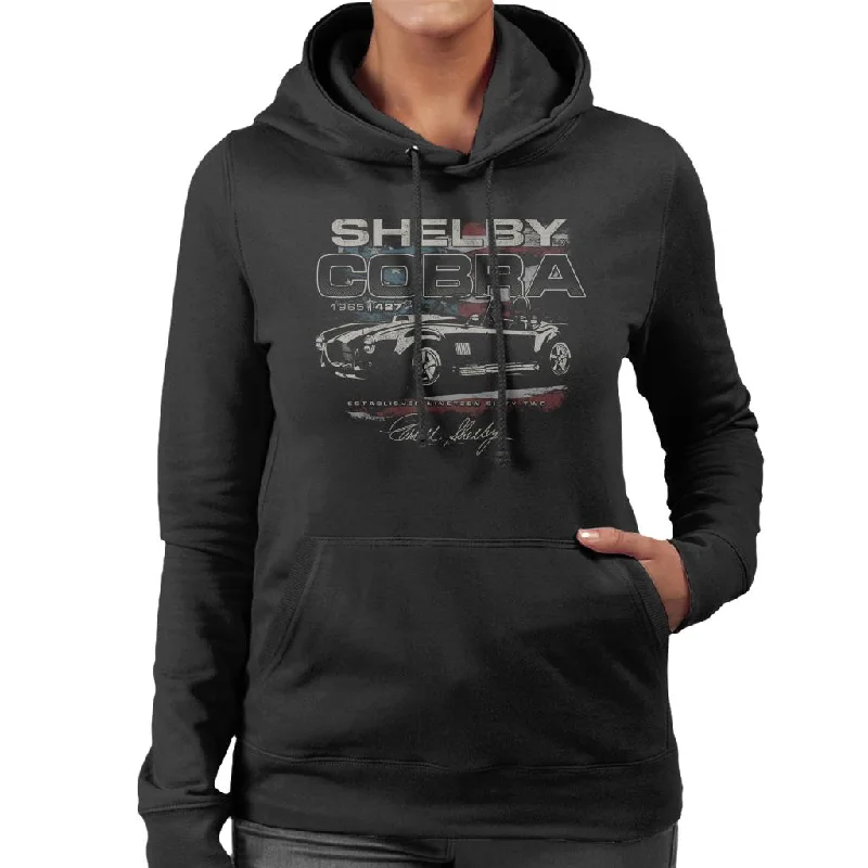 Shelby Cobra 1965 Est 1962 Women's Hooded Sweatshirt