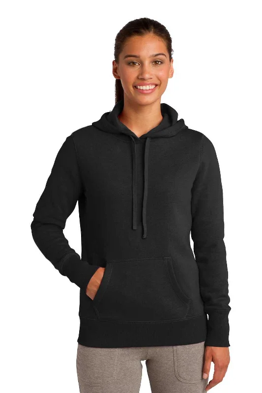 Sport-Tek LST254 Ladies Pullover Hooded Sweatshirt - Black