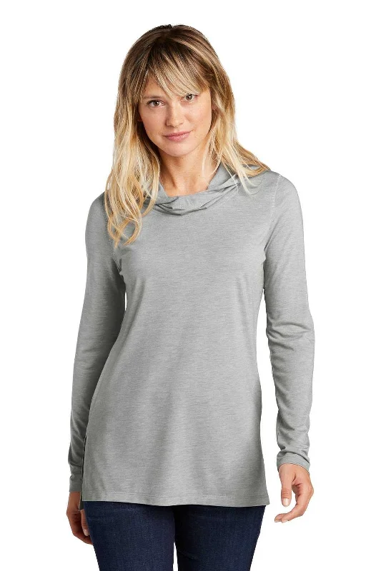 Sport-Tek LST406 Ladies PosiCharge Tri-Blend Wicking Long Sleeve Hoodie LST406Light Gray Heather