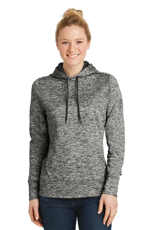 Sport-Tek Womens Electric Heather Moisture Wicking Fleece Hooded Sweatshirt Hoodie - Black Electric - Closeout Hoodie with Drop Shoulder Relaxed Streetwear Sport-Tek Womens Electric Heather Moisture Wicking Fleece Hooded Sweatshirt Hoodie - Black Electric - Closeout Hoodie with Drop Shoulder Relaxed Streetwear