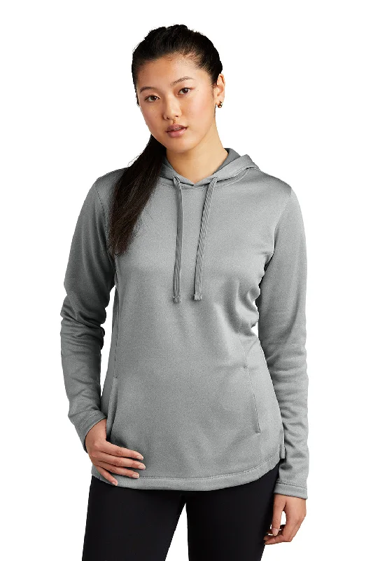 Sport-Tek Womens Heather Sport-Wick Moisture Wicking Fleece Hooded Sweatshirt Hoodie - Heather Dark Silver Grey Hoodie with Velcro Closure Adjustable Secure Sport-Tek Womens Heather Sport-Wick Moisture Wicking Fleece Hooded Sweatshirt Hoodie - Heather Dark Silver Grey Hoodie with Velcro Closure Adjustable Secure